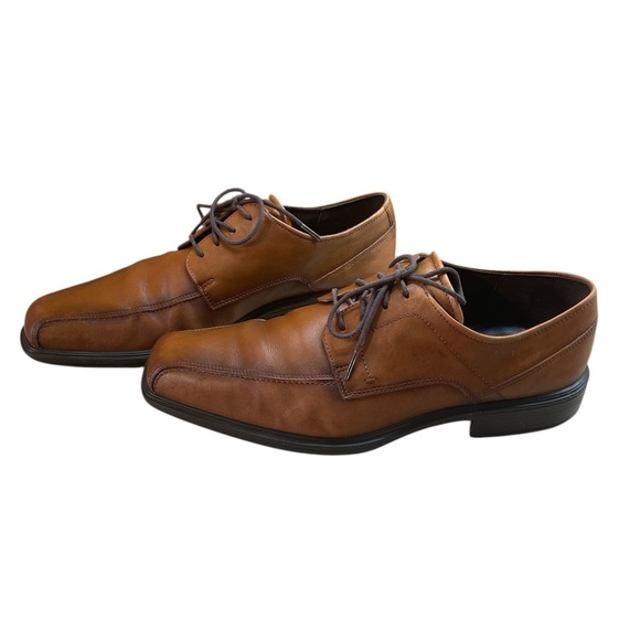 Ecco Other - Ecco Men’s Lace Up Oxford Shoes Dress Shock Point Leather Brown Size 44/10-10.5